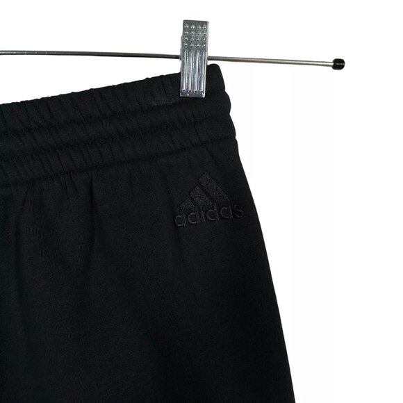 Adidas Men's Fleece Sweat Pants Size 2XL Tall (39X36) Black/White Tapered Leg - Picture 12 of 13